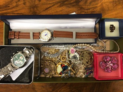 Lot 672 - Two Volvo wristwatches together with costume jewellery