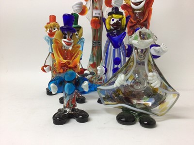 Lot 1118 - Collection of Murano glass clowns (7)