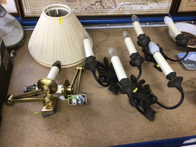 Lot 208 - Collection of various wall lights and sundries