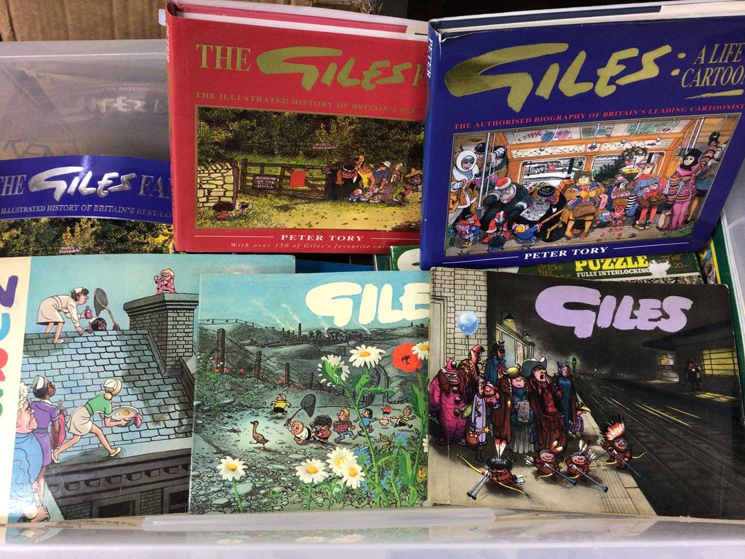 Lot 411 - Large quantity of Giles annuals and Giles puzzle