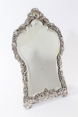 Lot 369 - Victorian pierced silver dressing table mirror