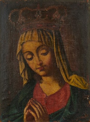 Lot 1089 - 18th century Italian School oil on canvas- The Madonna of the Magnificat,  
unframed. 46 x 34cm