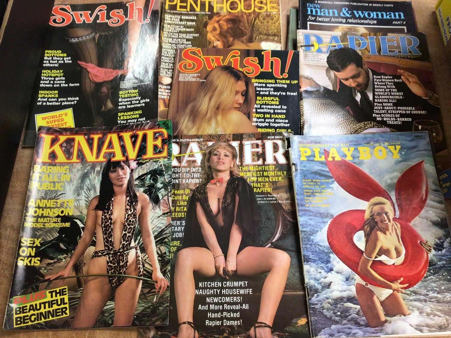 Lot 417 - Two boxes of vintage adult magazines and