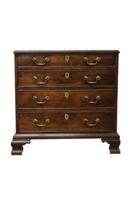 Lot 1250 - Early George III mahogany chest of drawers