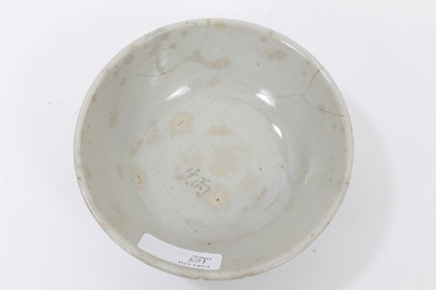 Lot 168 - 17th century Chinese blue and white bowl decorated with trees and another (2)