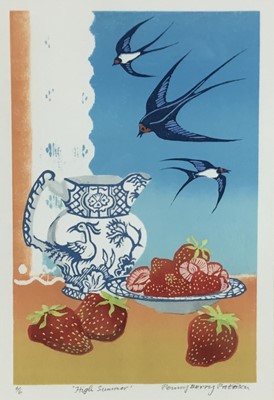 Lot 170 - Penny Berry Paterson (1941-2021) three prints - High Summer, signed and numbered 6/6, 21cm x 30cm