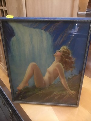 Lot 150 - 1930s nude print and two pictures