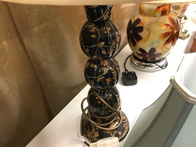 Lot 305 - Group of three Contemporary table lamps (3)