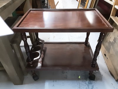 Lot 900 - Mahogany drinks trolley