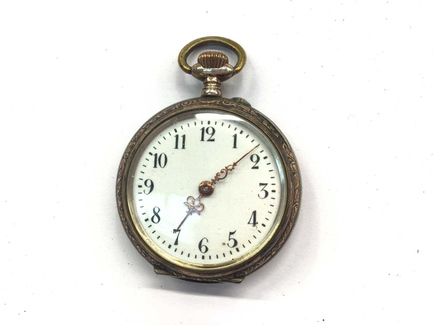Lot 683 - Late 19th century silver cased fob watch