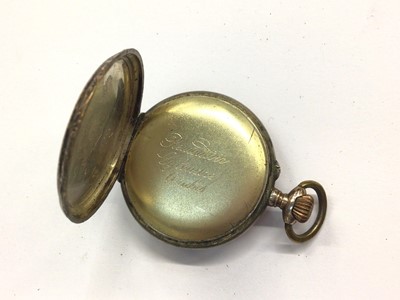 Lot 683 - Late 19th century silver cased fob watch