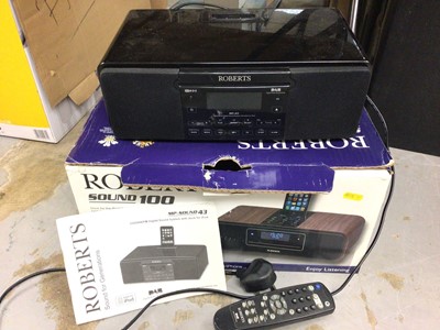 Lot 403 - Roberts MP- Sound 43 CD/ DAB/ FM Digital Sound System, together with pair Technics SB-CS7 speakers