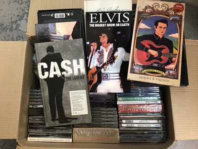 Lot 501 - 8 boxes of Country and Western CDs, other genres and some DVDs