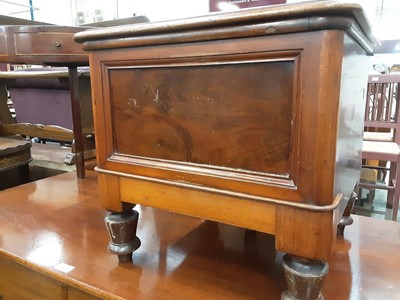 Lot 991 - Victorian mahogany commode with ceramic liner together with a step commodes